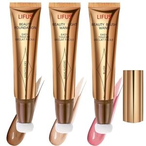 🆕️Beauty Wand Makeup Set Liquid Cream Contour Highlighter Bronzer Blush 3 Set